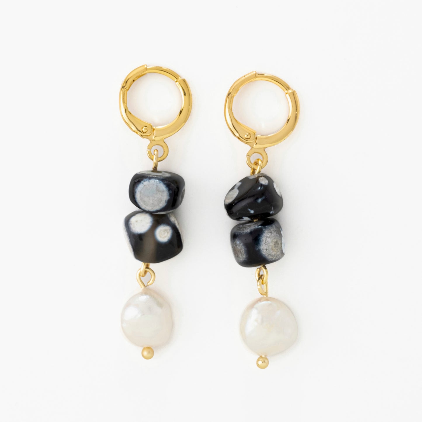 Black flare earrings