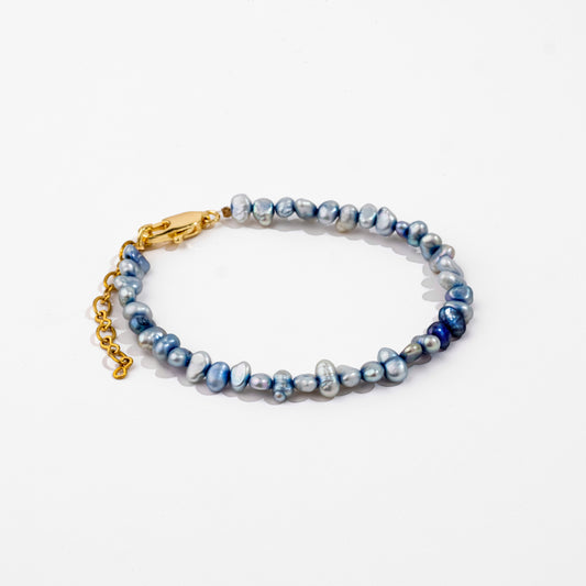 Blue pearl bracelet