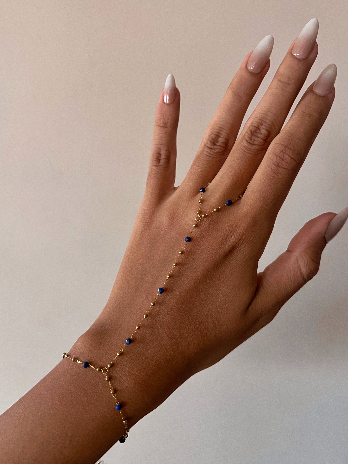 Blue hand chains