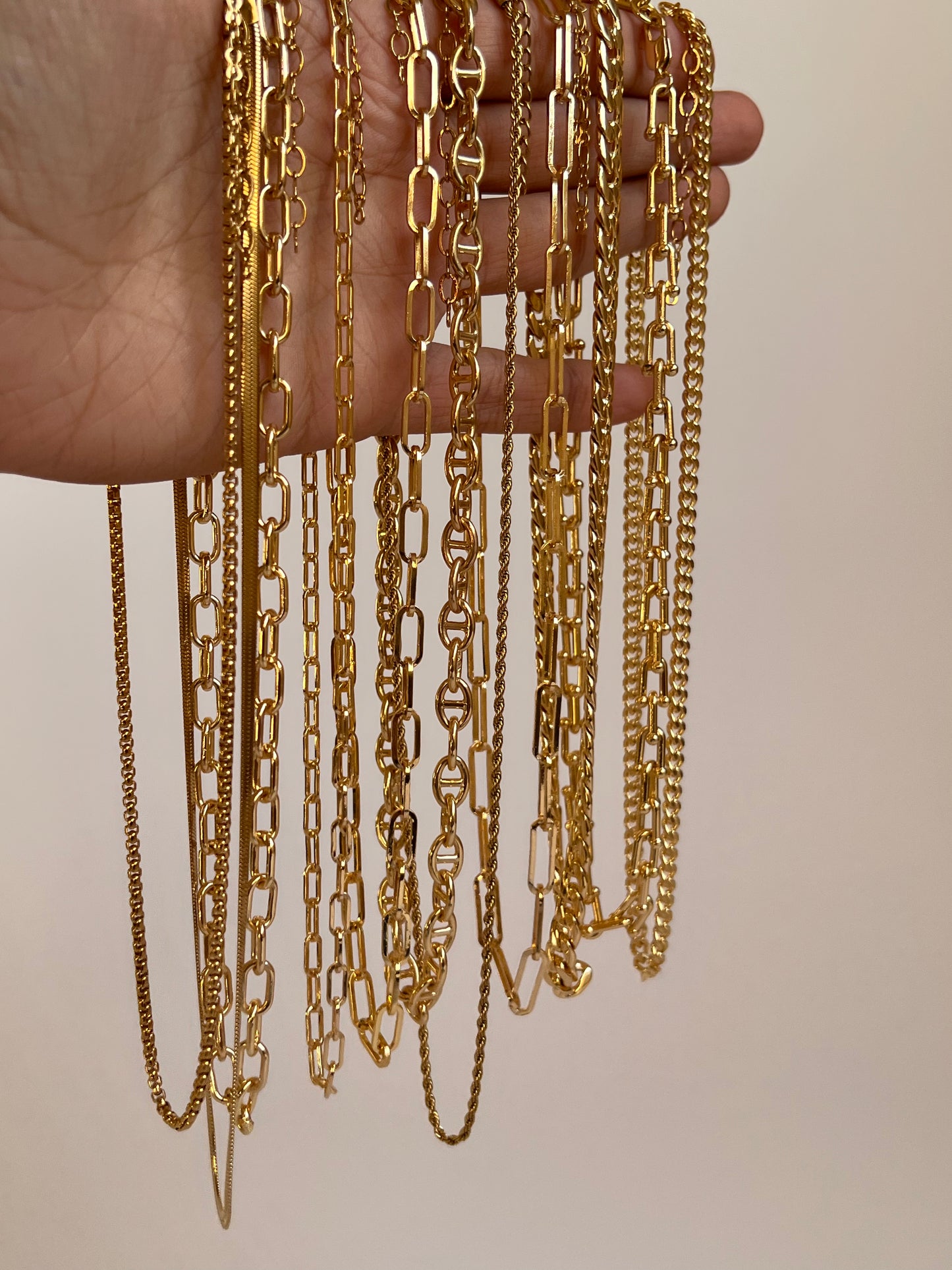 Gold plated chains