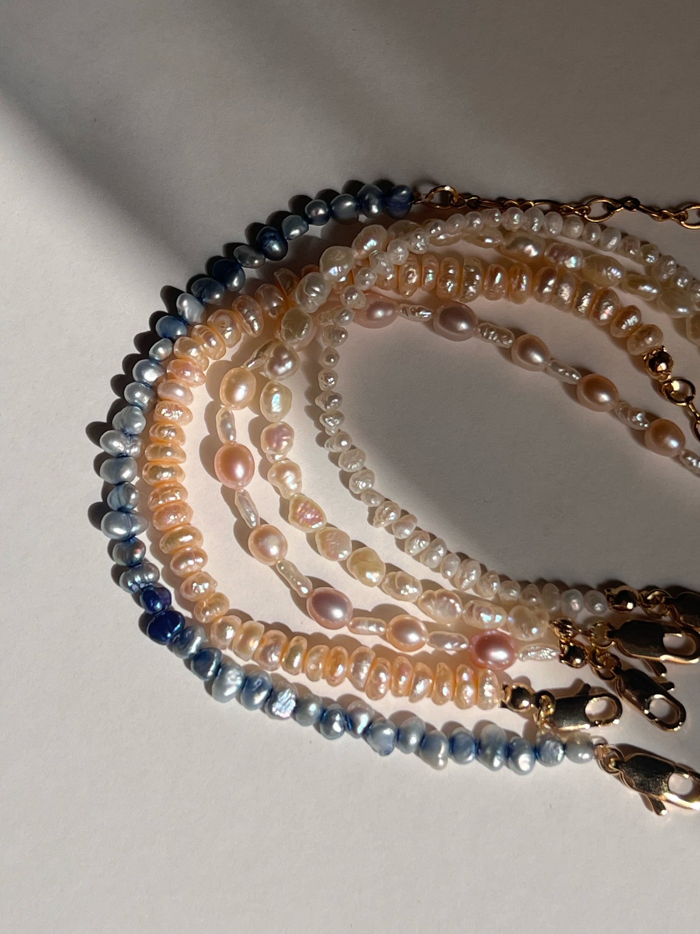 Blue pearl bracelet