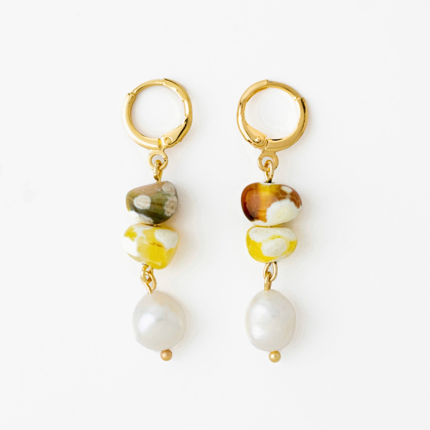 Yellow flare earrings