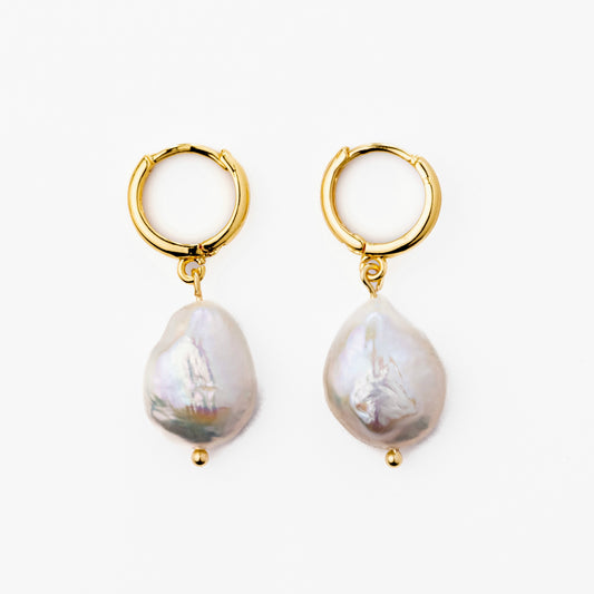 Big pearl earrings