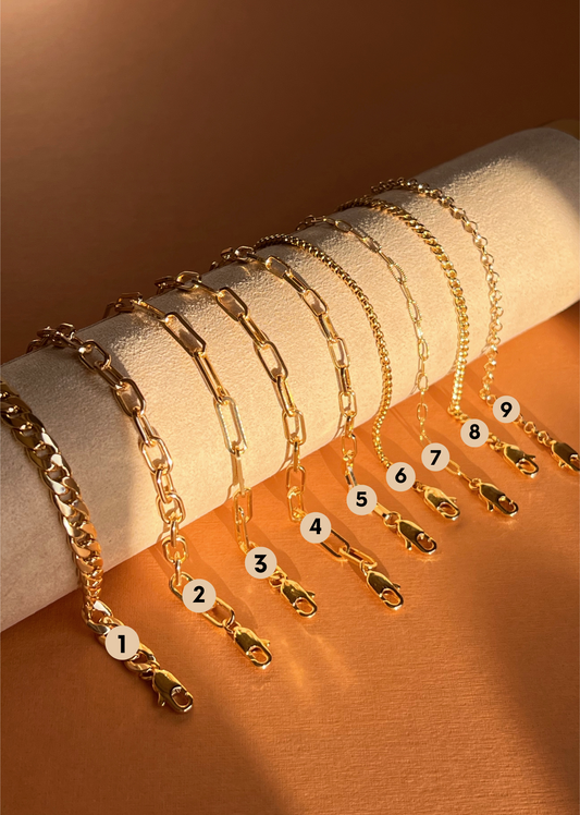 Gold plated bracelets