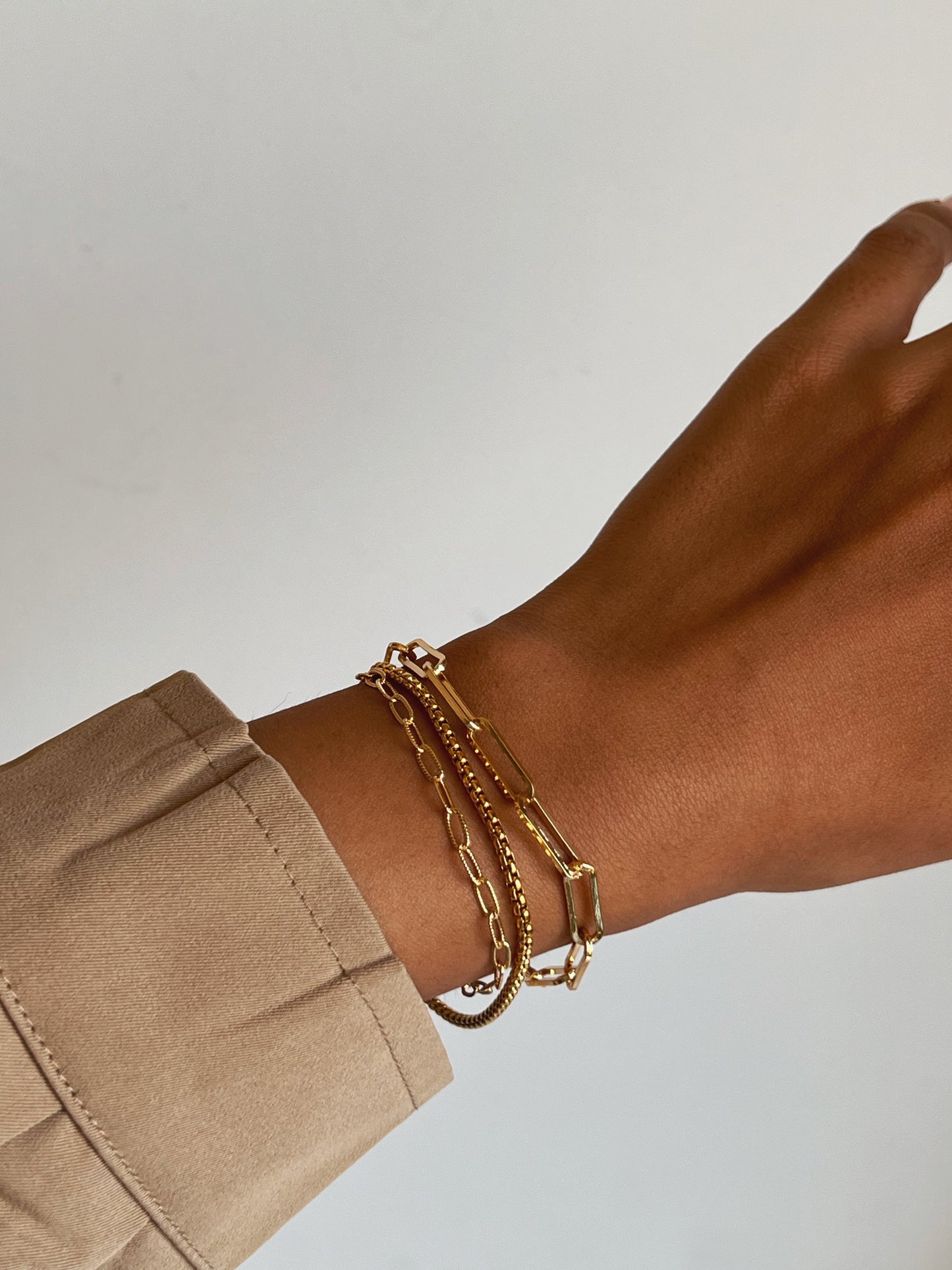 Gold plated bracelets