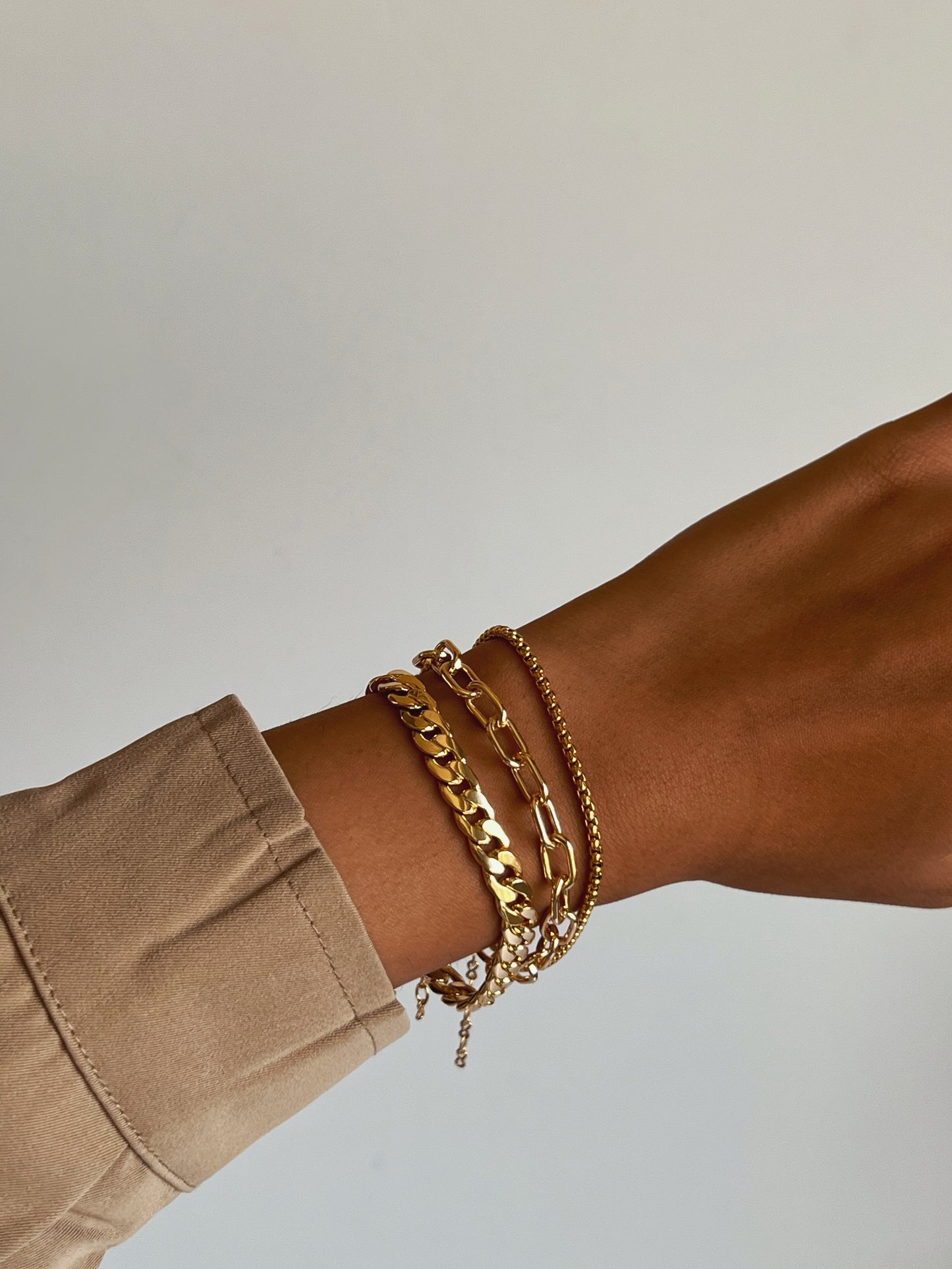 Gold plated bracelets