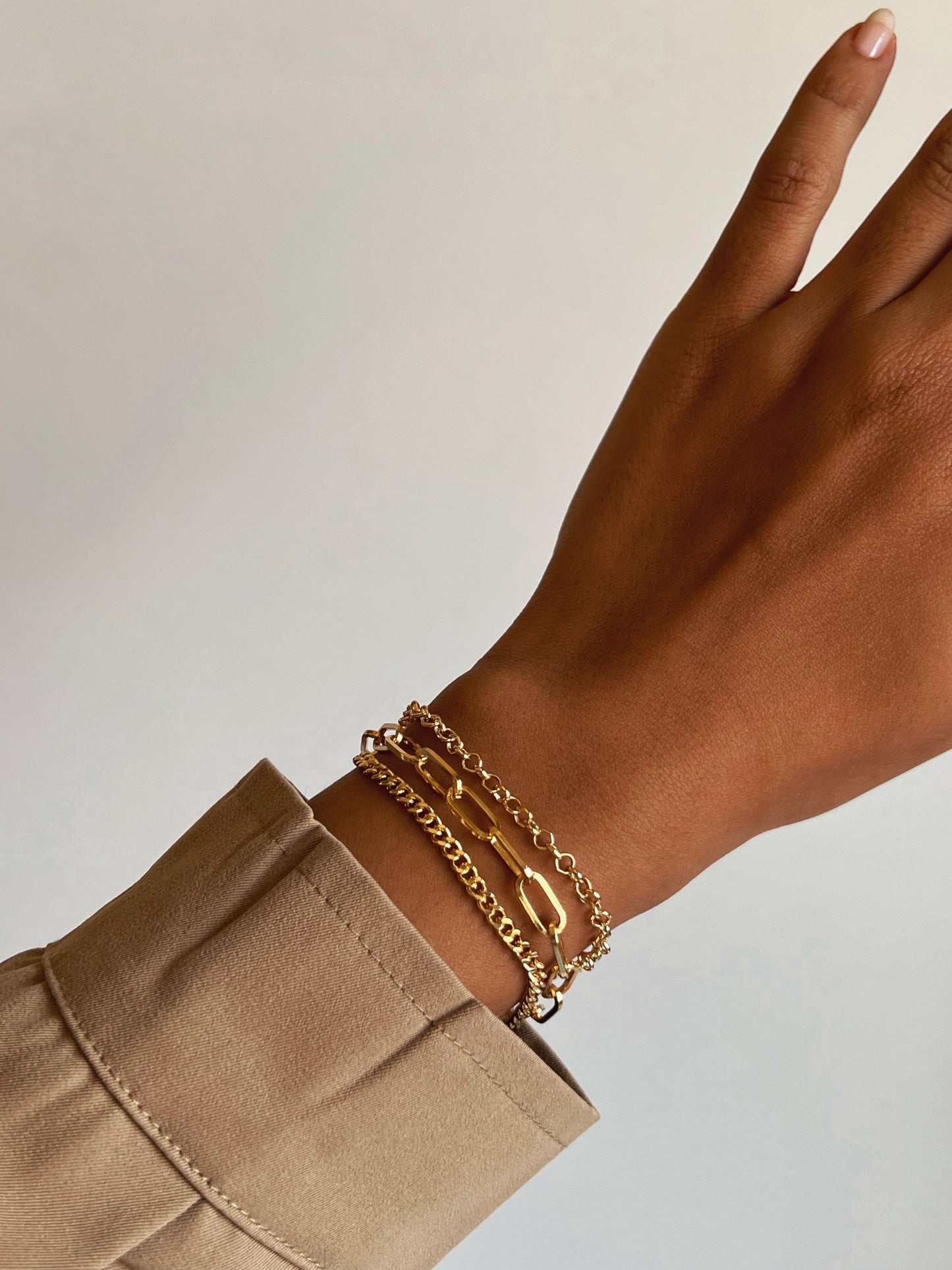 Gold plated bracelets