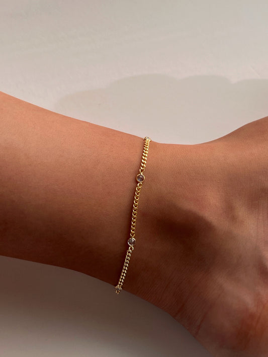 Sparkle chain anklet