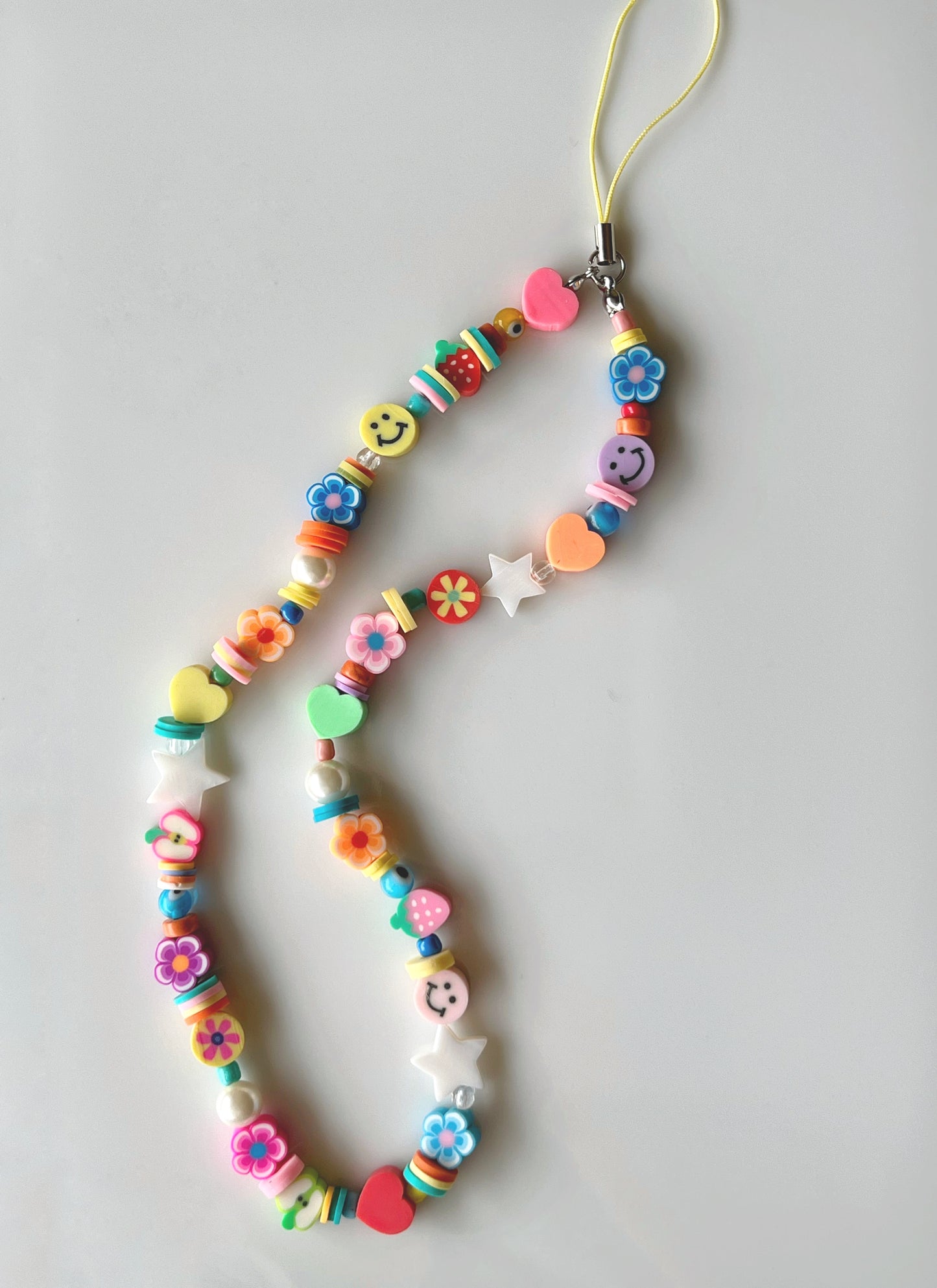 multicolored phone strap