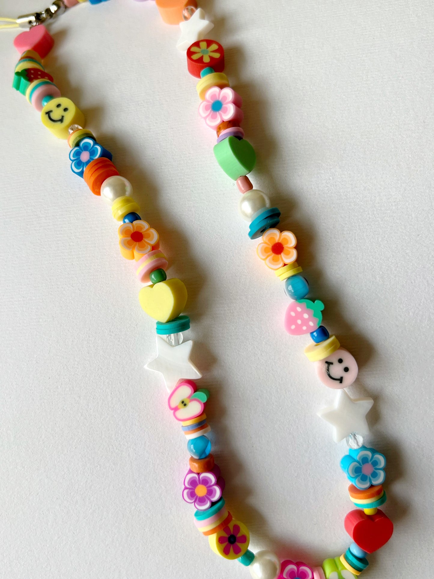 multicolored phone strap